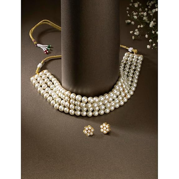 Peora Faux Pearl Necklace & Jewelry Set Gift for Women