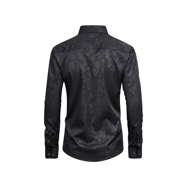 J.Ver Men's Casual Long Sleeve Stretch Dress Shirt Wrinkle-Free Regular Fit Button Down Shirts